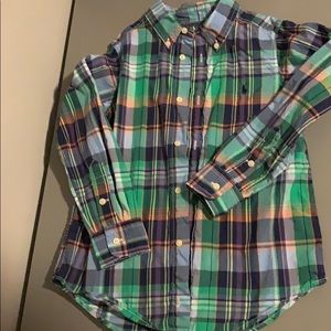 Ralph Lauren plaid button down shirt size 6 EUC